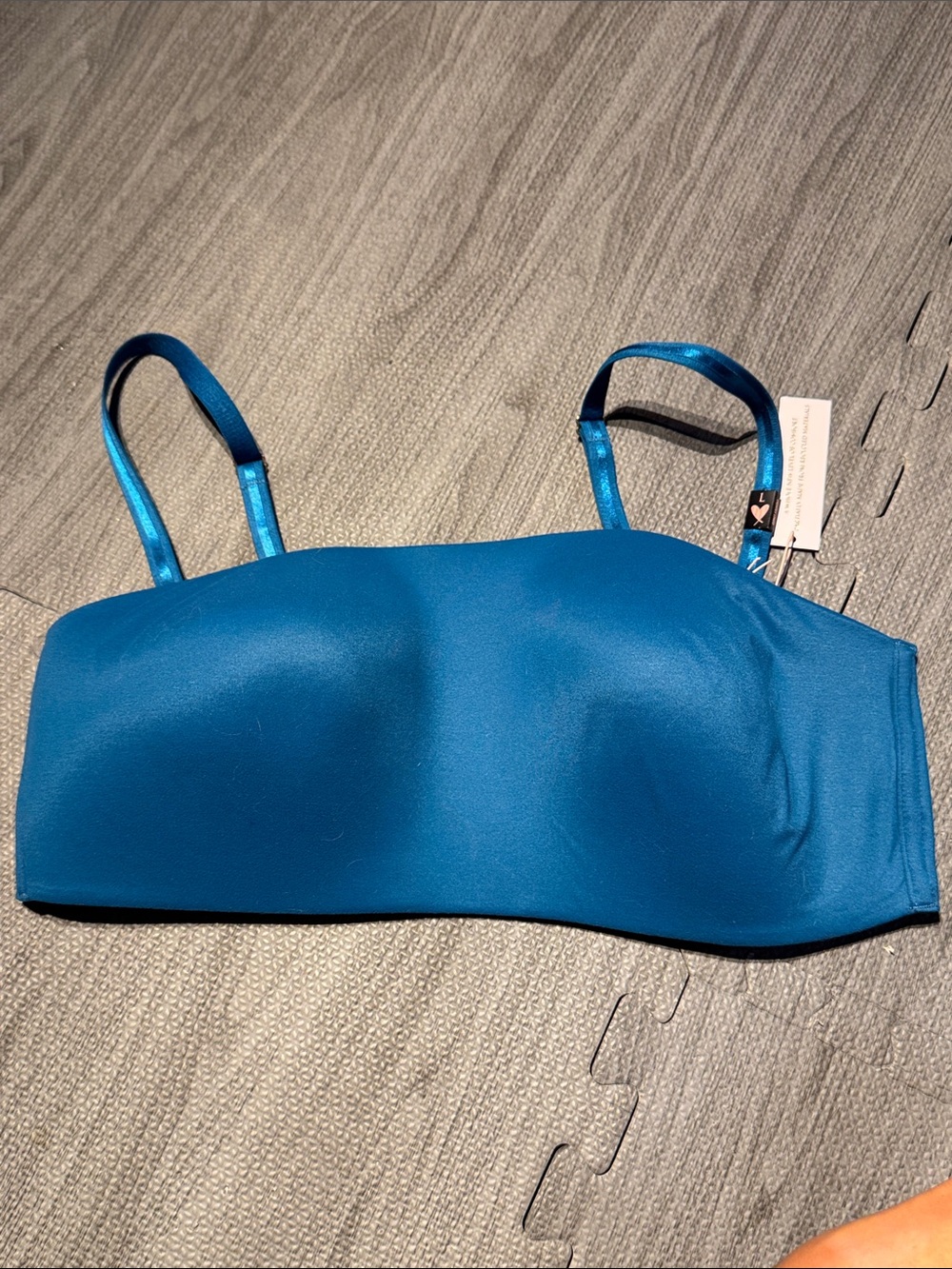 Victoria's Secret No Wire Multi-way Blue Bandeau Bra w/ Straps